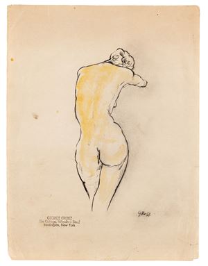 Grosz George - Stehender Weiblicher Ruckenakt (Female nude)
