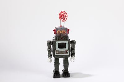 Television Spaceman, giocattolo in latta con funzionamento a batteria