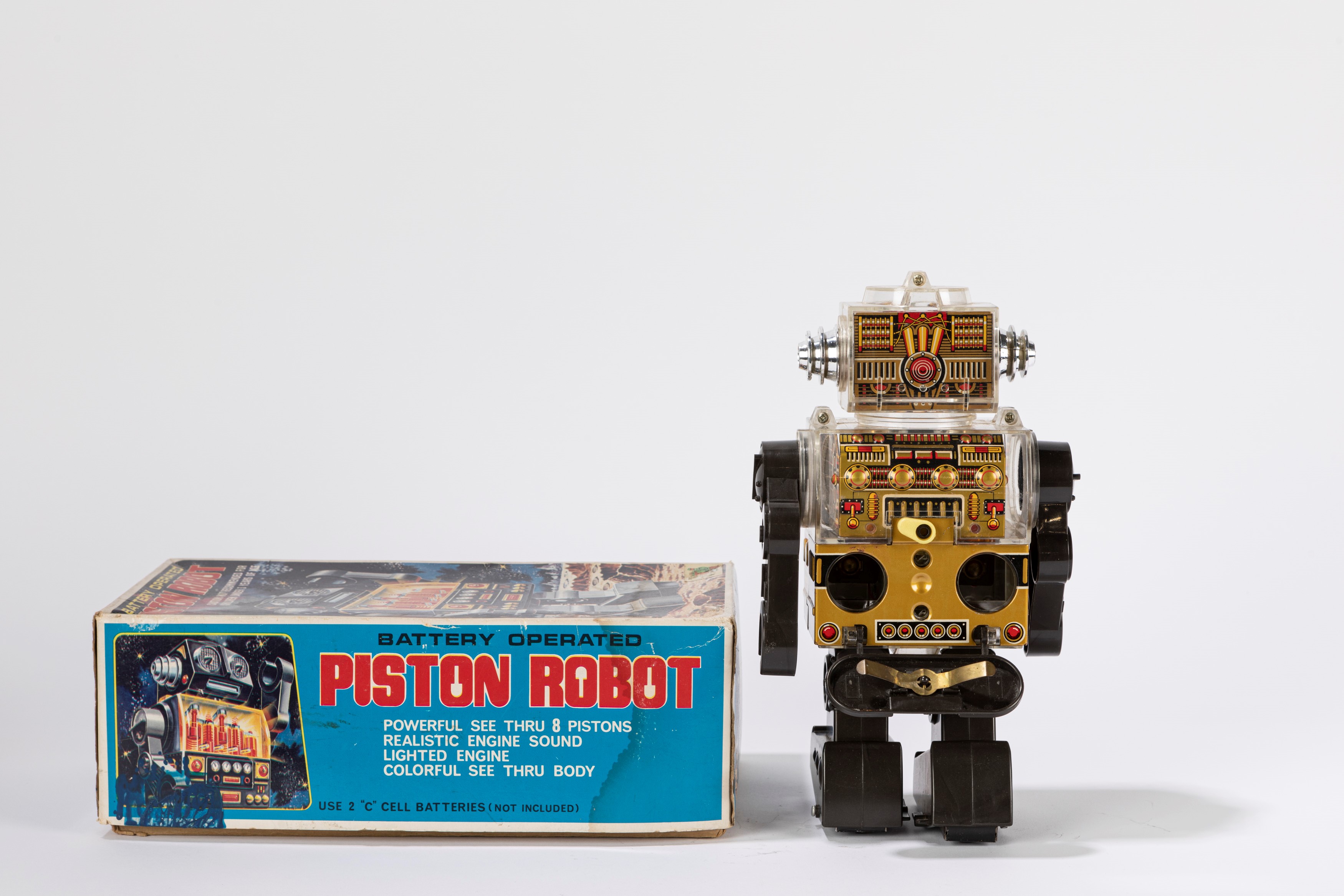 Jouet Robot Ancien Horikawa Non-Stop, Hong Kong, SAMO, Tôle, Piles, Collection