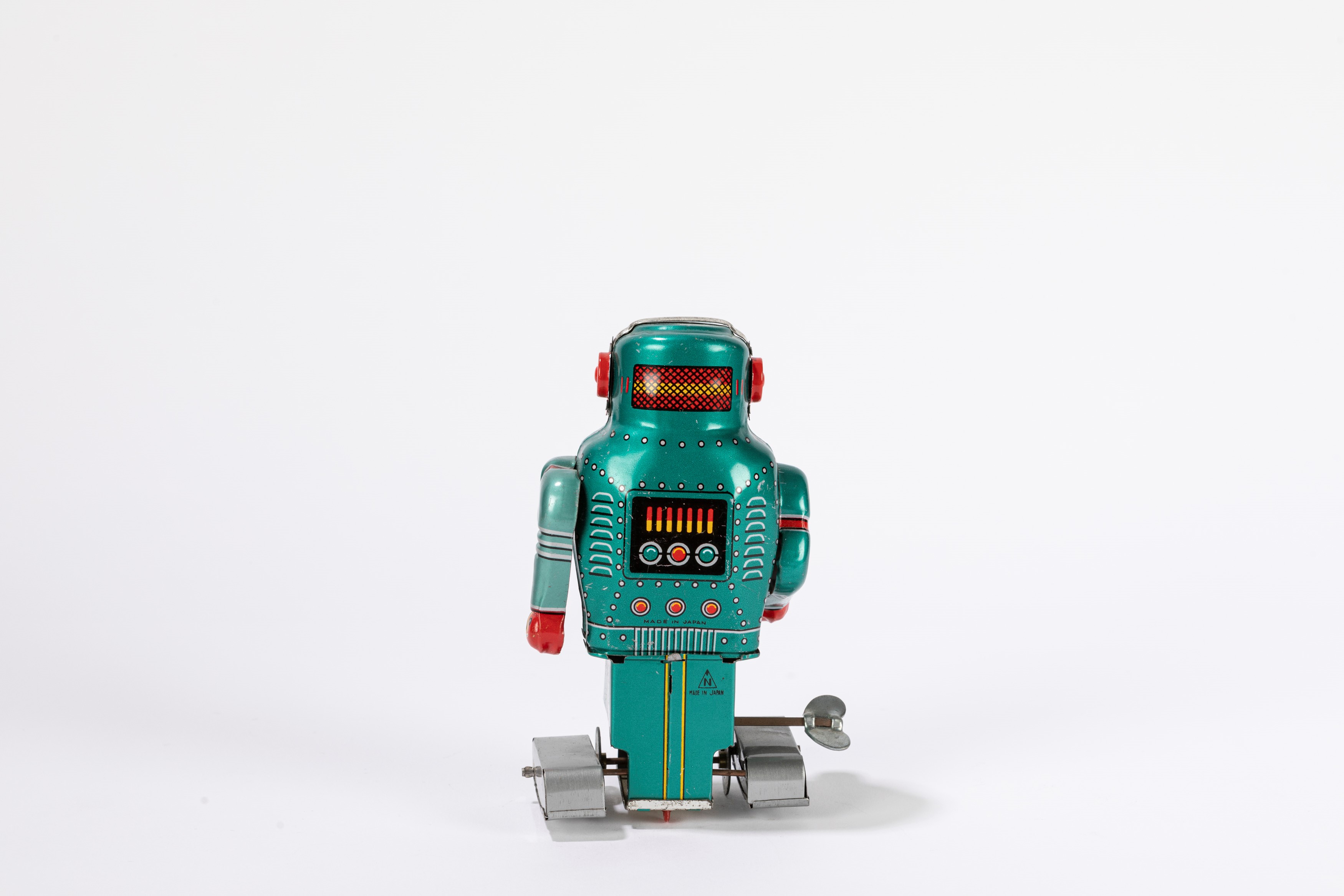 Robot Mighty, giocattolo in latta a molla, Giappone, Anni '60