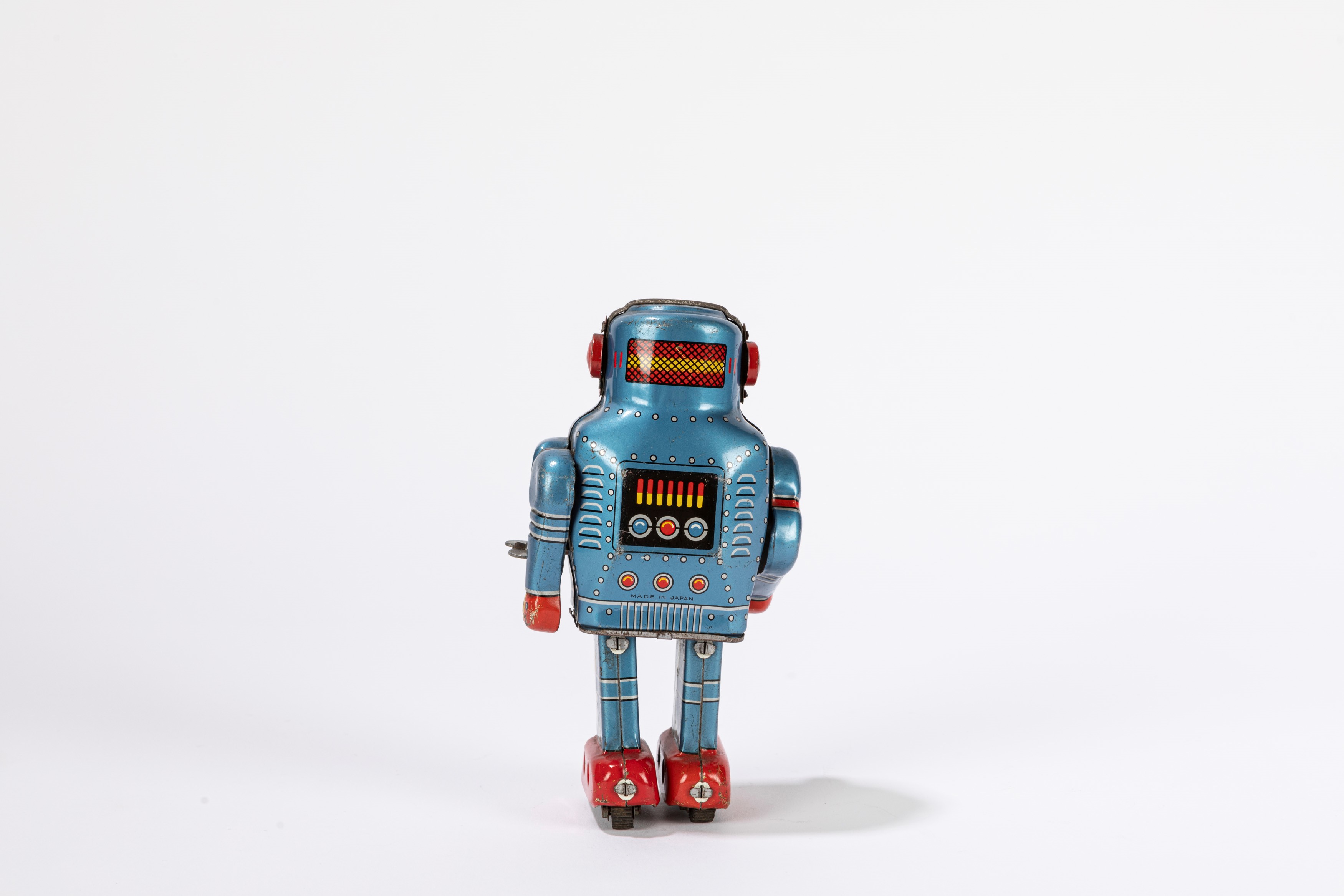 S.y. - Sparky Robot, Giocattolo in latta con funzionamento a molla, variante blu