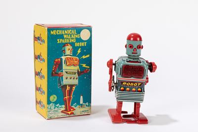 Robot Meccanico Camminante con Scintille, Anni '60, Giappone