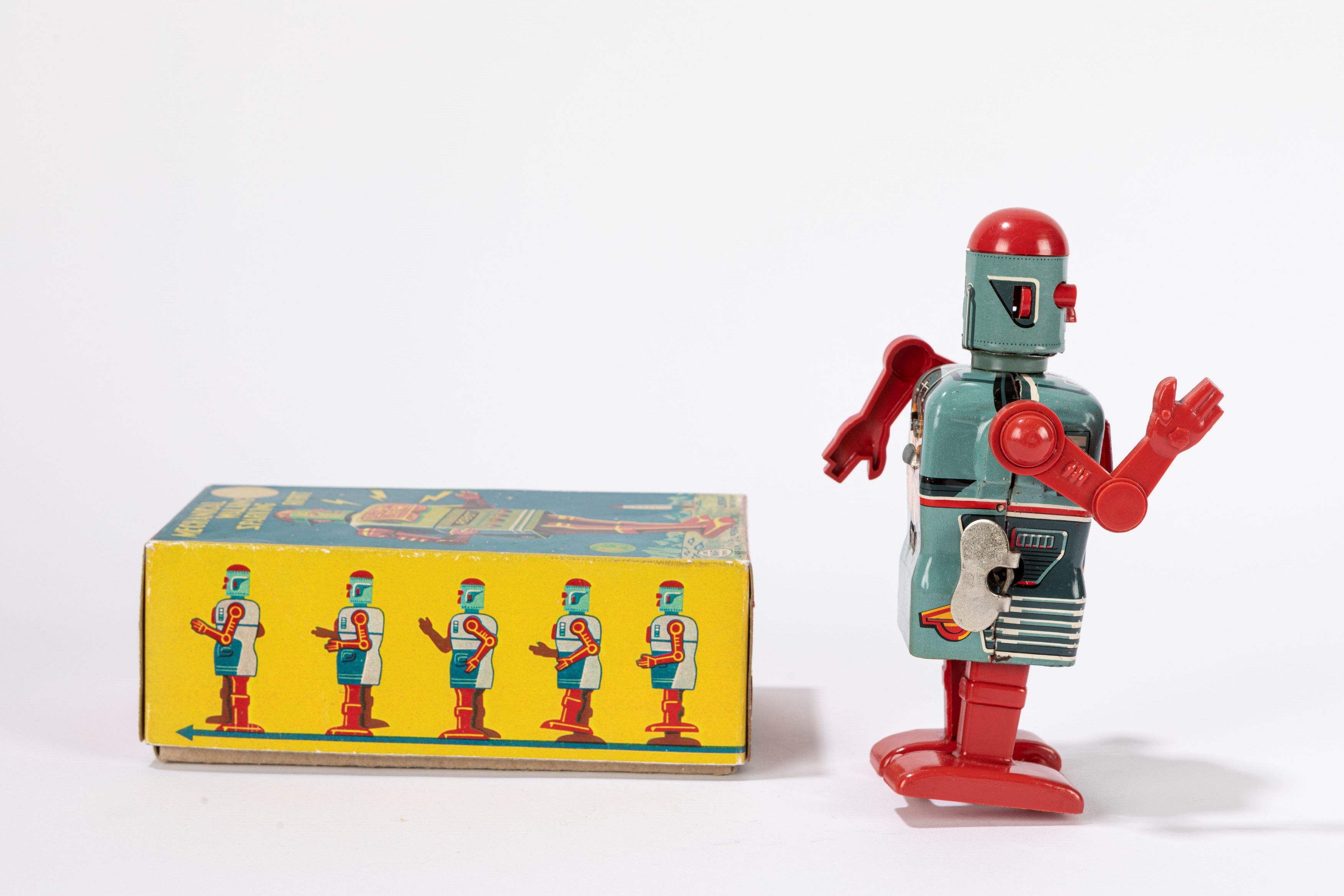 Linemar - Robot Meccanico Camminante con Scintille, Anni '60, Giappone
