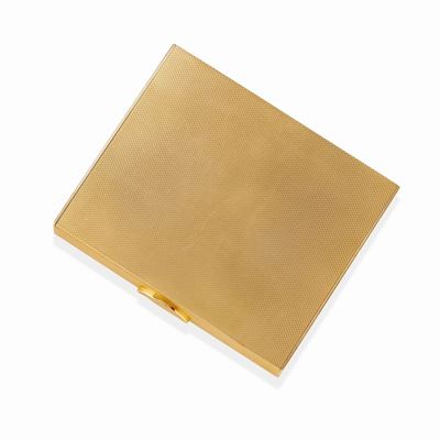 Scatola in oro giallo 18k, forma rettangolare