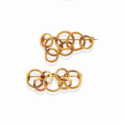 Coppie di spille in oro giallo 18k