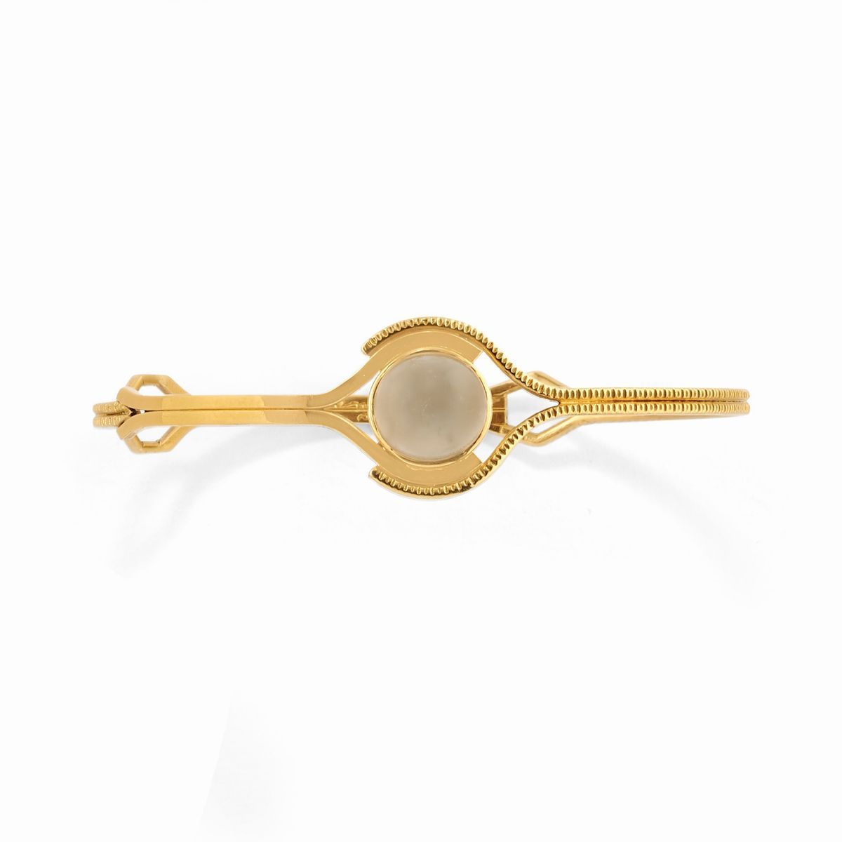 Pao Ying Wang - Due bracciali in oro giallo 18k con pietre di luna e occhio di tigre