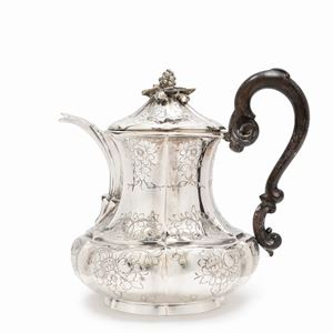 A silver teapot, Italy 20th Century