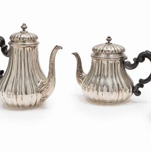Tea and coffee silver service, Italy 20th Century