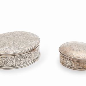 Two silver boxes, Italy 20th Century, Mario Buccellati