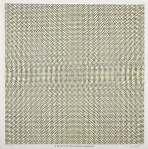 Blue grid, red circles, black and yellow arcs from opposite sides