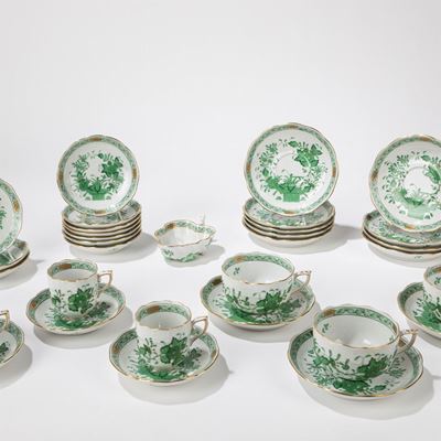 Servizio da Te in Porcellana Herend Modello "apponnyi" Verde