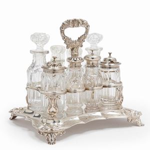 A silver cruet, London 1836
