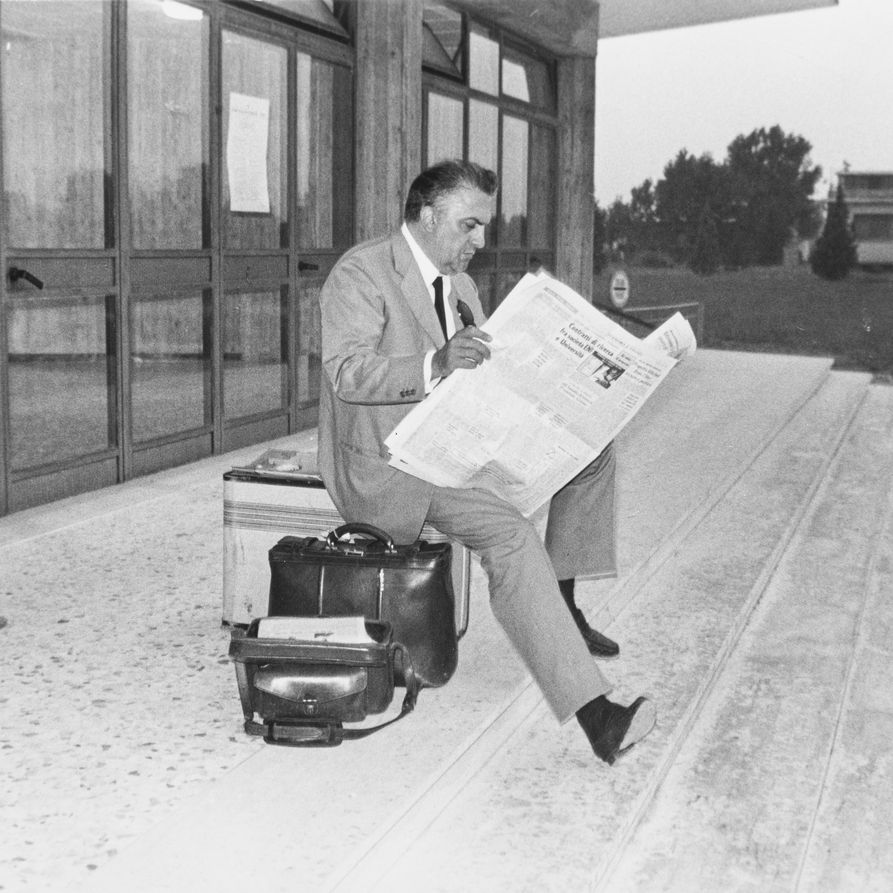 Tazio Secchiaroli - Federico Fellini - Due stampe vintage alla gelatina ai sali d'argento