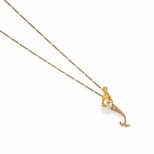 A 18k yellow gold, cultured pearl and diamond necklace, Carrera y Carrera