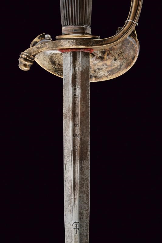 Spadino da ufficiale superiore, Stato Pontificio, lunghezza 95,6 cm, Terzo quarto del XIX Secolo