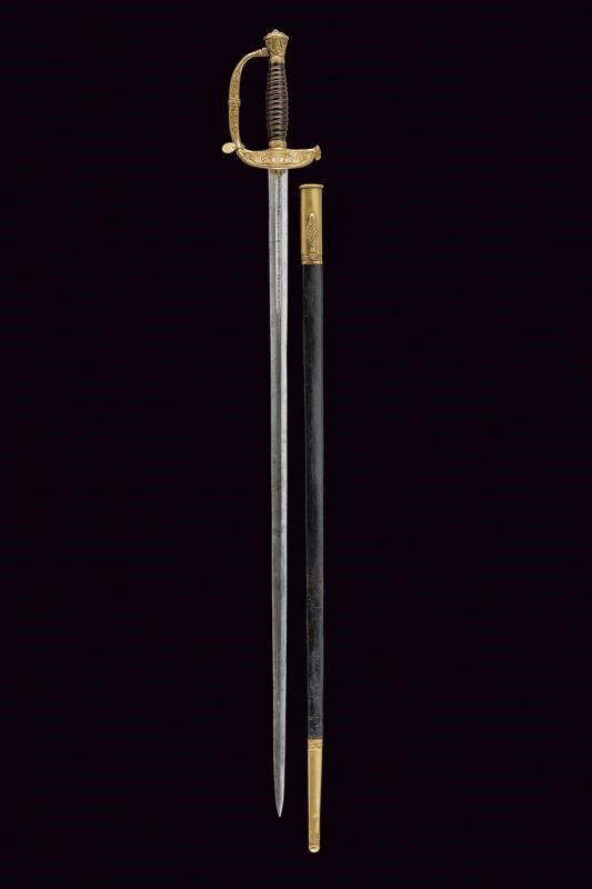 Spada da ufficiale di stato maggiore, Regno delle Due Sicilie, 1858