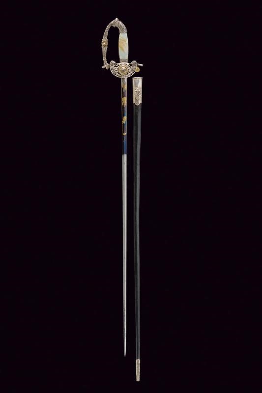 Spadino da ufficiale superiore, tecnica italiana, lunghezza 92 cm