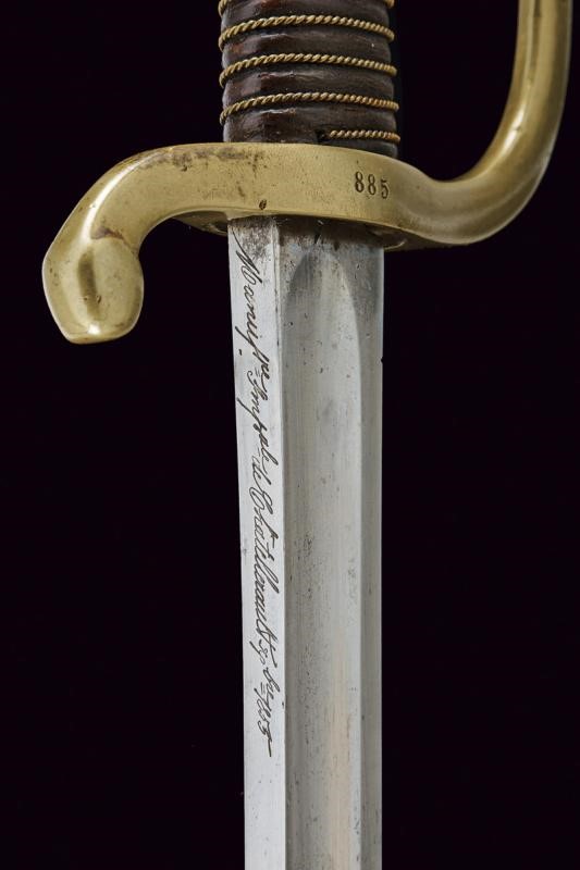 Sciabola da artigliere, Mod. 1829, Francia, lunghezza 93 cm