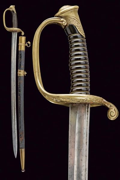Sciabola da ufficiale, Mod. 1845, Francia, lunghezza 88 cm