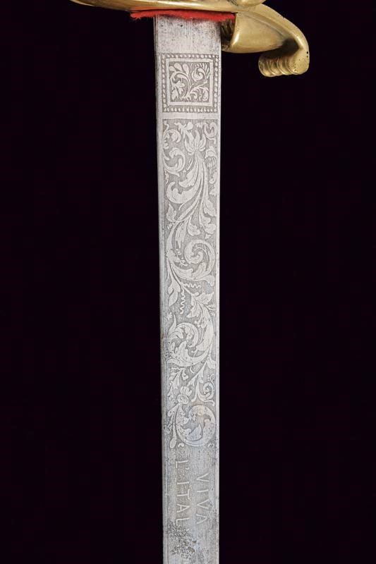 Sciabola da bersagliere, Italia, lama risorgimentale, lunghezza 98 cm, seconda metà XIX secolo