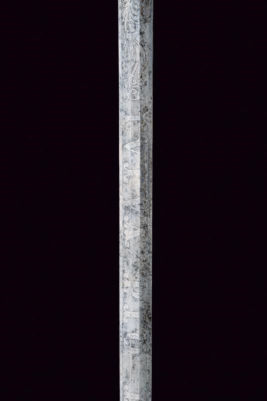 Spada da ufficiale Mod. 1833 "Albertina", Lama dritta con motti risorgimentali, Italia