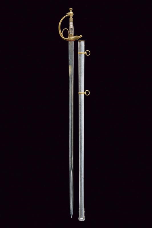 Spada da ufficiale Mod. 1833 'Albertina' con iscrizione di Pio IX, Italia