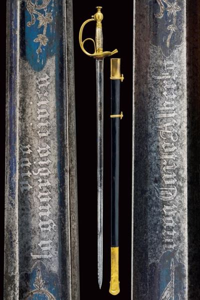 Spada da ufficiale Mod. 1833 "Albertina", Regno di Sardegna, lunghezza 99 cm