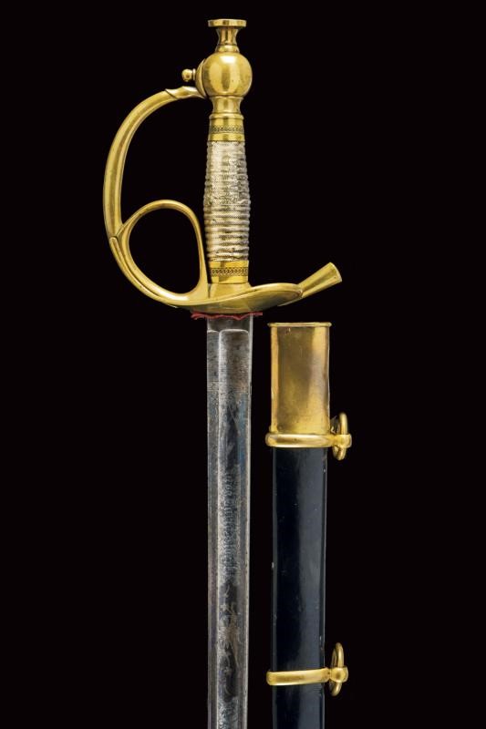 Spada da ufficiale Mod. 1833 "Albertina", Regno di Sardegna, lunghezza 99 cm