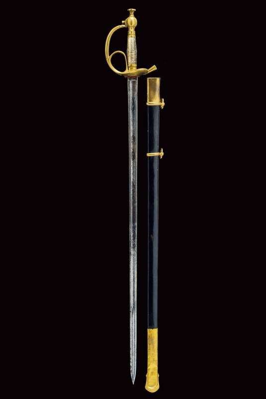 Spada da ufficiale Mod. 1833 "Albertina", Regno di Sardegna, lunghezza 99 cm