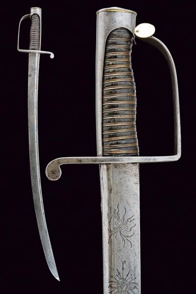 Sciabola con lama incisa, Regno Italico, Inizio del XIX Secolo
