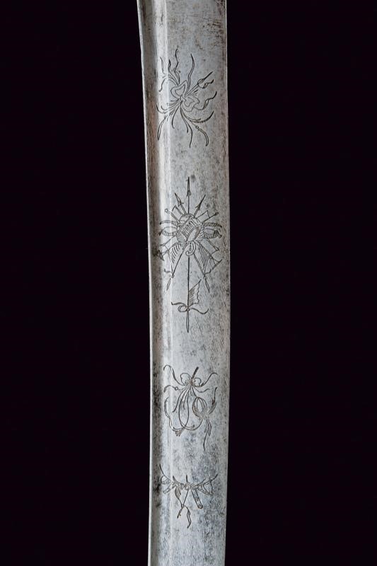 Sciabola con lama incisa, Regno Italico, Inizio del XIX Secolo