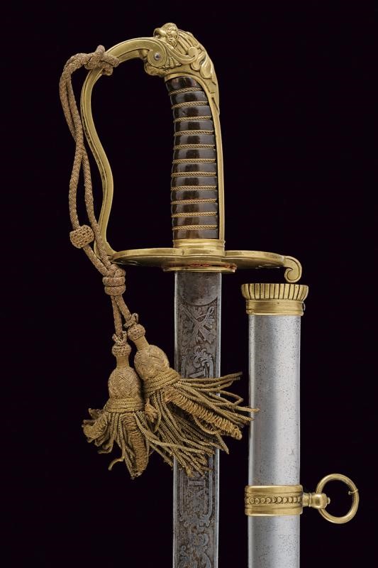 Spada da ufficiale subalterno della Guardia Civica, Modello 1847, Stato Pontificio