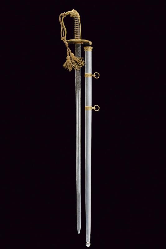 Spada da ufficiale subalterno della Guardia Civica, Modello 1847, Stato Pontificio