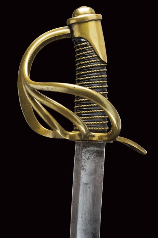 Sciabola da ufficiale dei dragoni, Stato Pontificio, lunghezza 102 cm, terzo quarto del XIX secol...