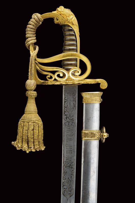 Spada da generale della Guardia Civica, Modello 1847, Stato Pontificio