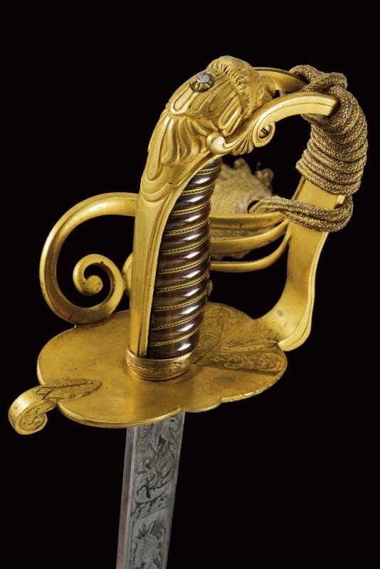 Spada da generale della Guardia Civica, Modello 1847, Stato Pontificio
