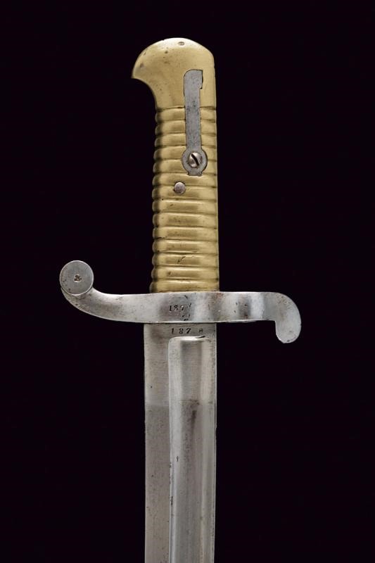 Baionetta per carabina Mazzocchi Mod. 1857, Stato Pontificio, lunghezza 69,4 cm