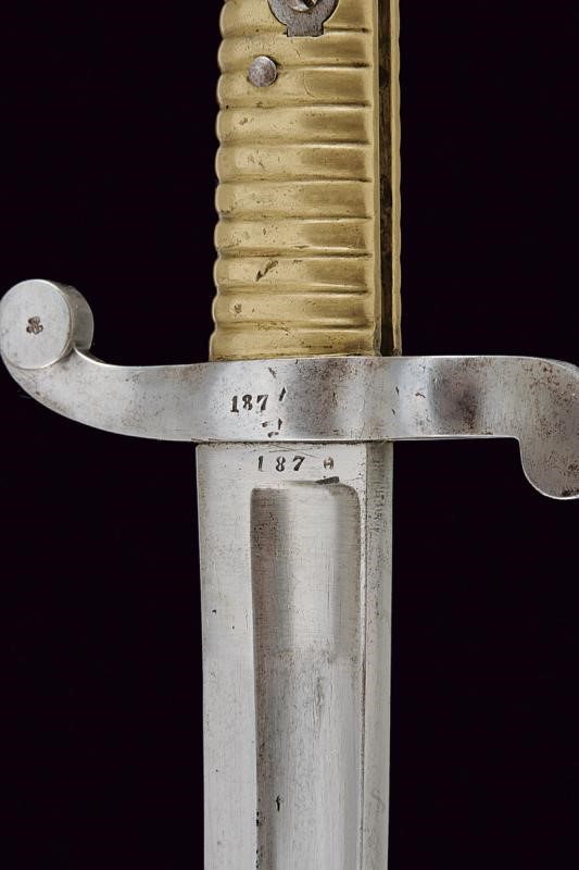 Baionetta per carabina Mazzocchi Mod. 1857, Stato Pontificio, lunghezza 69,4 cm