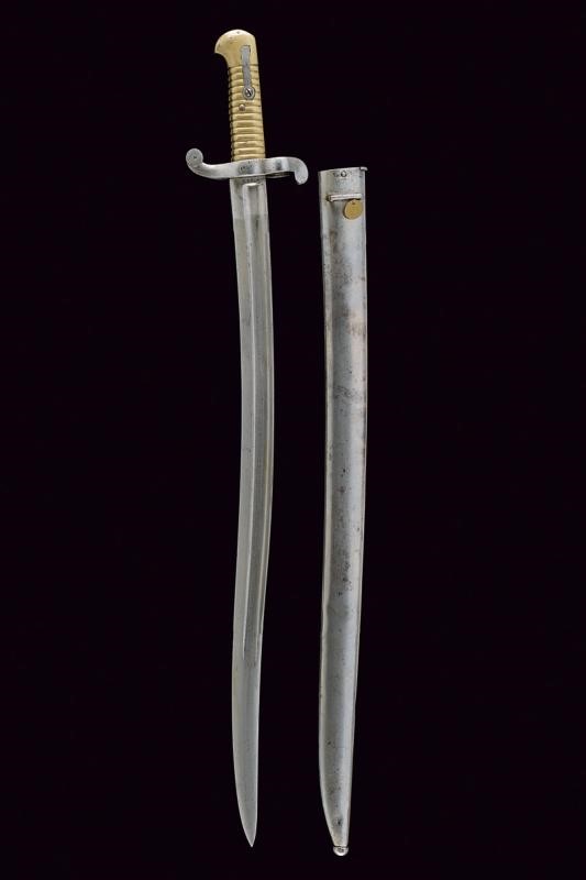 Baionetta per carabina Mazzocchi Mod. 1857, Stato Pontificio, lunghezza 69,4 cm