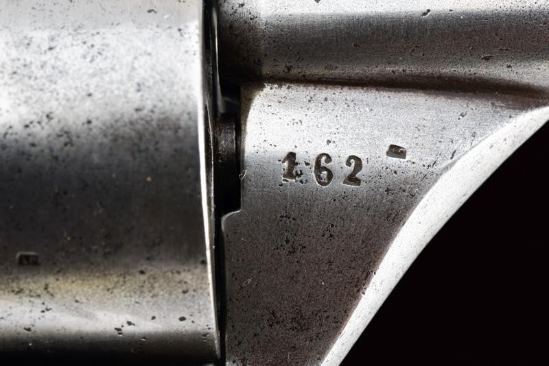 Revolver Mazzocchi a spillo da gendarmeria, Stato Pontificio, lunghezza 18 cm, circa 1870