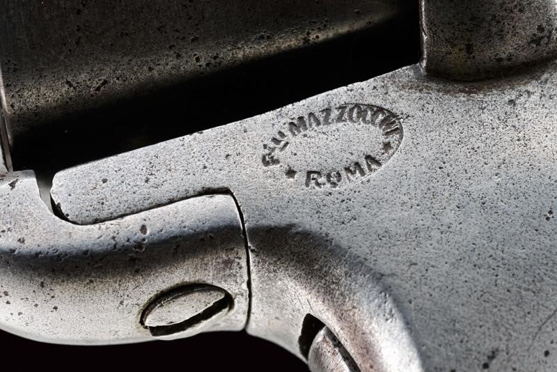 Revolver Mazzocchi a spillo da gendarmeria, Stato Pontificio, lunghezza 18 cm, circa 1870