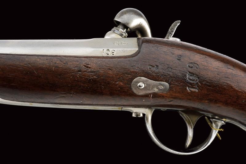 Pistola a luminello da gendarmeria Mod. 1842, Francia, lunghezza 24 cm