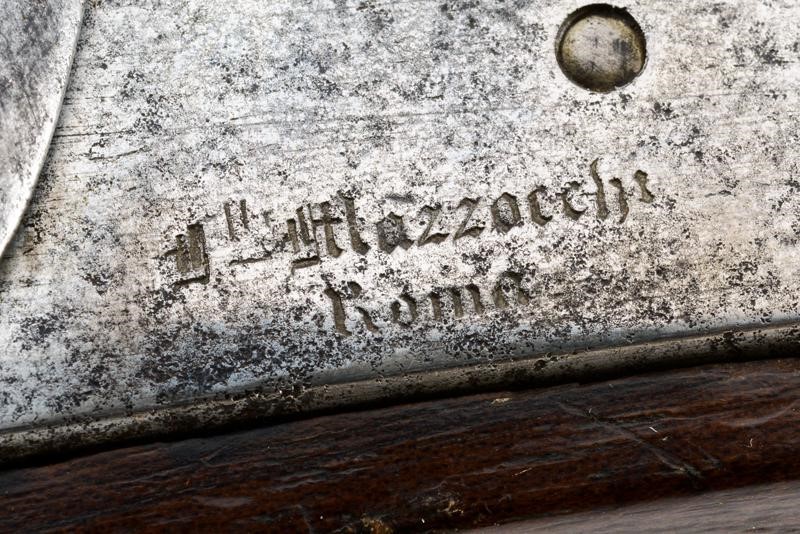 Pistola a luminello da gendarmeria Mod. 1859, Roma, lunghezza 24,2 cm, Cal. 15 mm