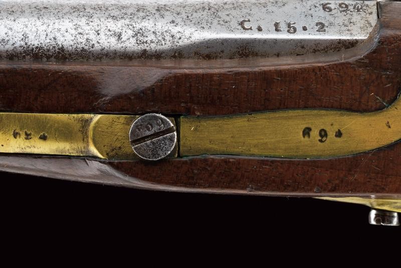 Pistola a luminello da gendarmeria Mod. 1859, Roma, lunghezza 24,2 cm, Cal. 15 mm