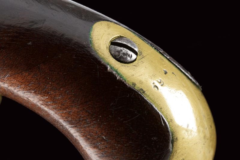 Pistola a luminello da gendarmeria Mod. 1859, Roma, lunghezza 24,2 cm, Cal. 15 mm