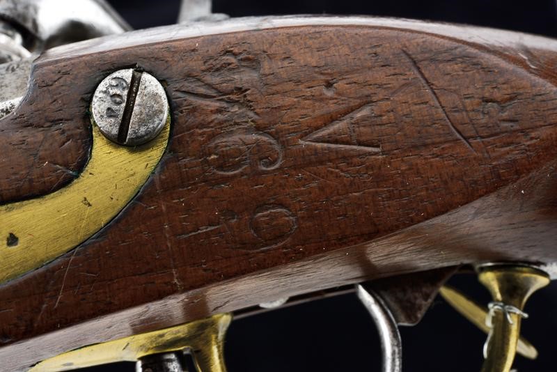 Pistola a luminello da gendarmeria Mod. 1859, Roma, lunghezza 24,2 cm, Cal. 15 mm