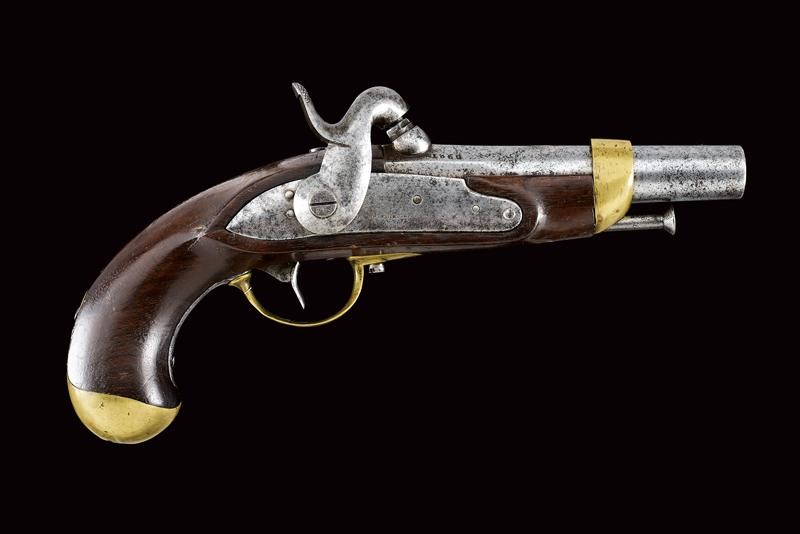Pistola a luminello da gendarmeria Mod. 1859, Roma, lunghezza 24,2 cm, Cal. 15 mm