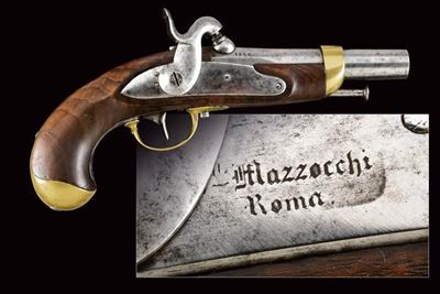 Pistola a luminello da gendarmeria Mod. 1859, Roma, lunghezza 24 cm