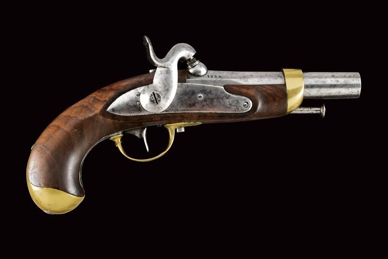 Pistola a luminello da gendarmeria Mod. 1859, Roma, lunghezza 24 cm