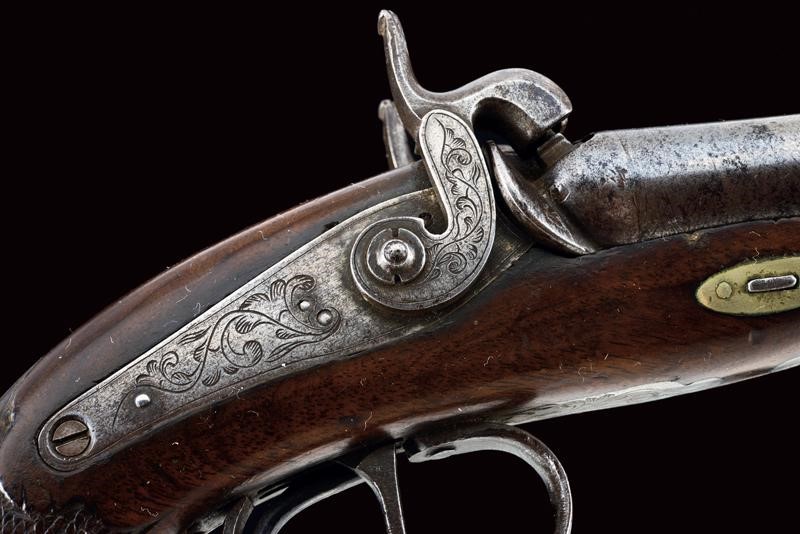Pistola a luminello a due canne, Granducato di Toscana, 1840-60